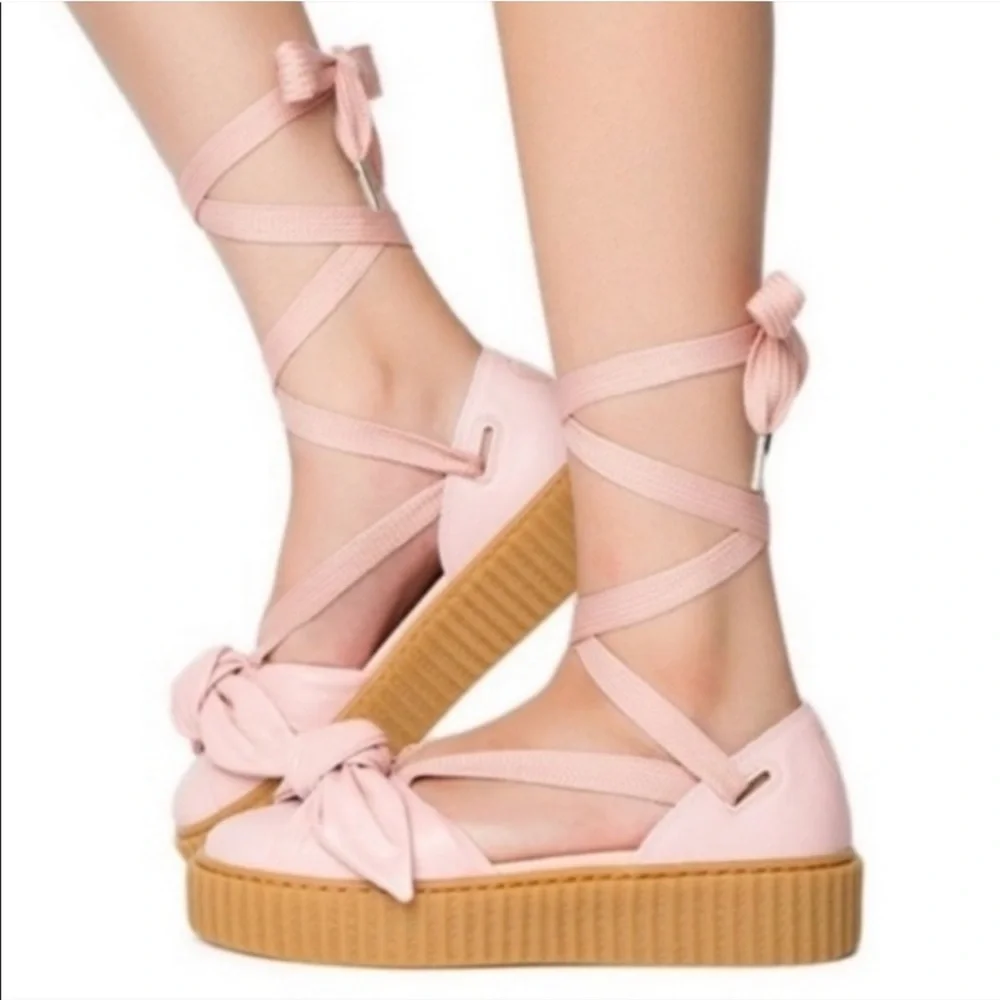 Fenty x Puma Bow Creeper Platform Leather Shoes